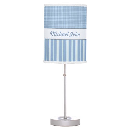Personalized Blue Baby Nursery Lamp