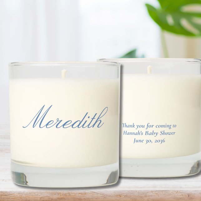 Personalized Blue Baby Shower Place Setting Candle (Personalized Blue Baby Shower Place Setting Candle
)