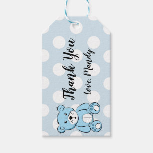 Personalized  Blue Baby Shower Thank you Gift Tags
