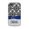 Personalized Blue, Black, White Damask