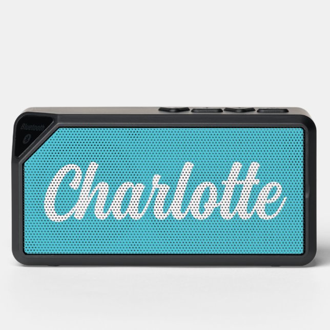 Personalized Blue Bluetooth Speaker (Front)