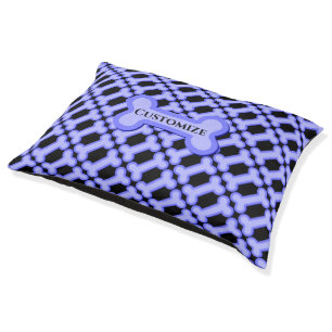 Personalized Blue Bones Pattern Indoor Pet Bed