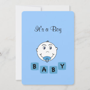 Personalized Blue Boy Announcement
