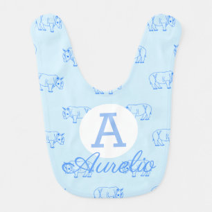 Personalized Blue Boy Baby Bib