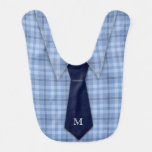 Personalized Blue Boy's Shirt Tie Funny Cute Bib
