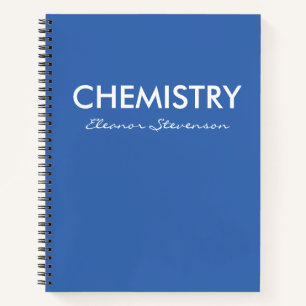 Personalized Blue Chemistry Graph Paper Notebook