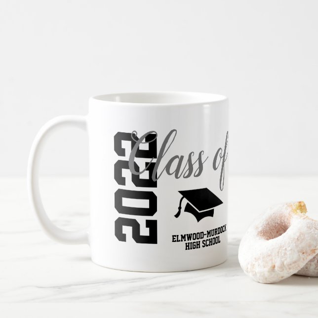 Personalized Blue Class of 2022 Gifts School Mug (With Donut)
