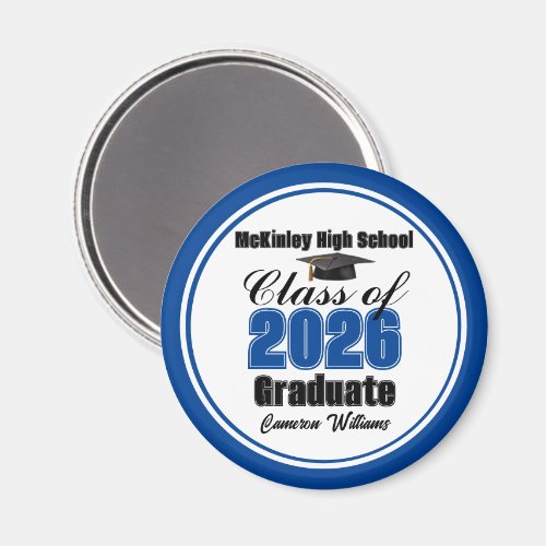 Personalized Blue Class of 2026 Graduation Party
