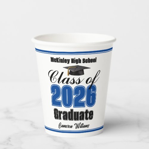 Personalized Blue Class of 2026 Graduation Party