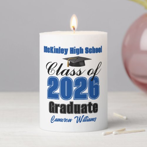 Personalized Blue Class of 2026 Graduation Party