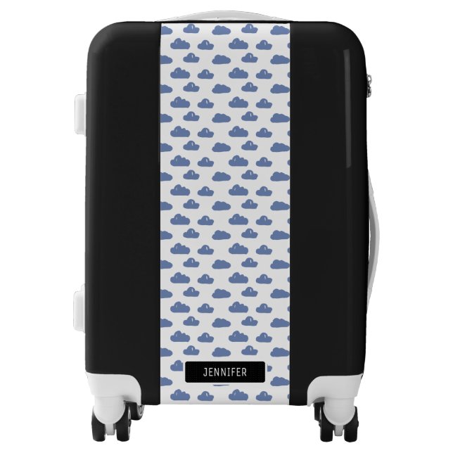 Personalized Blue Cloud Pattern Luggage (Front)
