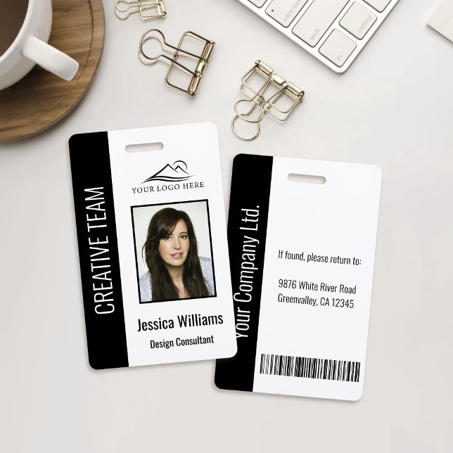 Personalized Blue Corporate Employee Security ID Badge (Creator Uploaded)