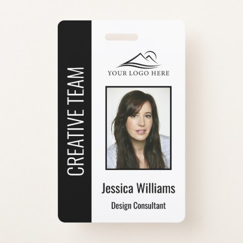Personalized Blue Corporate Employee Security ID Badge