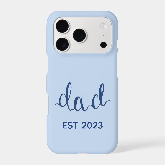 Personalized Blue Dad iPhone Case | Custom Est.  (Back)