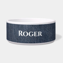 Personalized Blue Denim Look Pet