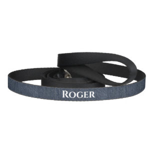 Personalized Blue Denim Look Pet Leash