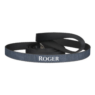 Personalized Blue Denim Look Pet Leash