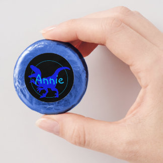 Personalized Blue Dinosaur Dipped Oreo Cookie Favors
