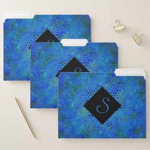 Personalized Blue Dinosaur Hide File Folder