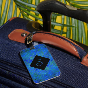 Personalized Blue Dinosaur Hide Luggage Tag