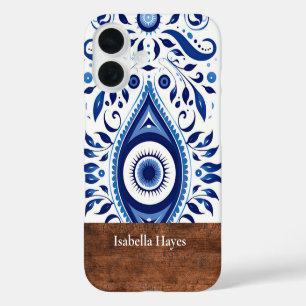 Personalized Blue Evil Eye Protection iPhone Case