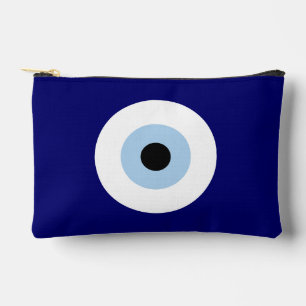 Personalized Blue Evil Eye Protection Symbol Accessory Pouch