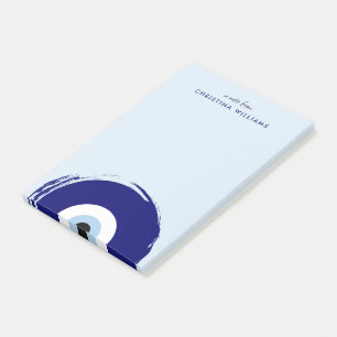 Personalized Blue Evil Eye Protection Symbol Post-it Notes