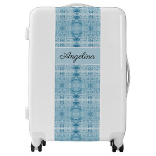 Personalized Blue Feather Pattern Travel Style Luggage