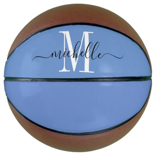 Personalized Blue Girls Monogrammed Basketball