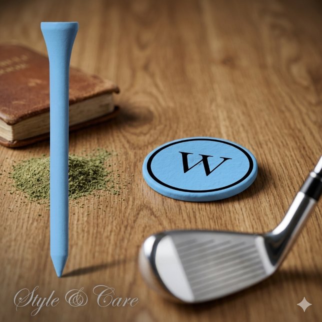Personalized Blue Golf Tees with Classic Monogram (Personalized Blue Golf Tees with Classic Monogram)
