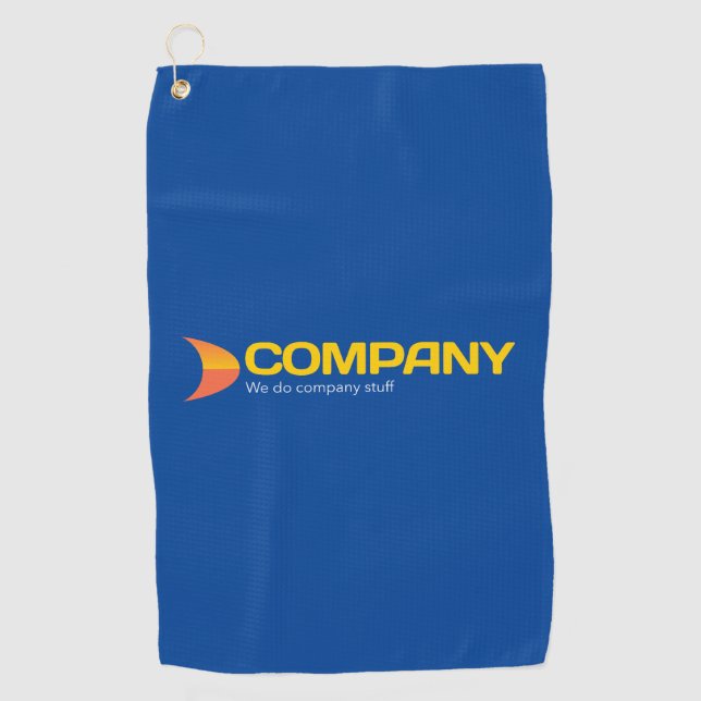 Personalized blue golf towel custom (Front)