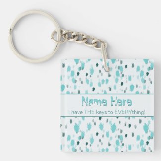 Personalized Blue Grey Abstract Art Paint Splash