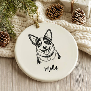 Personalized Blue Heeler Dog Christmas Ceramic Ornament