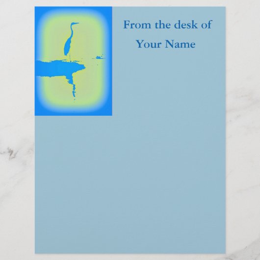 personalized blue heron sunrise (Front)