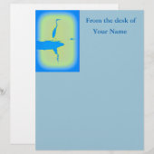personalized blue heron sunrise (Front/Back)