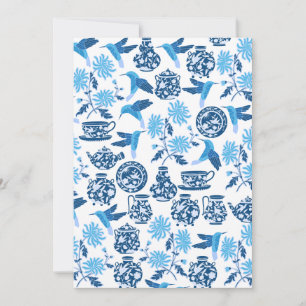 Personalized Blue Hummingbirds Notecards