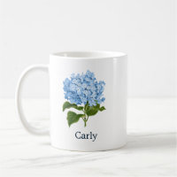 Personalized Blue Hydrangea