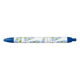 Personalized Blue Hydrangea Pen
