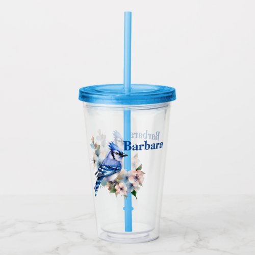 Personalized Blue Jay  Acrylic Tumbler