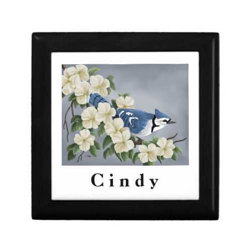 Personalized Blue Jay Keepsake Box