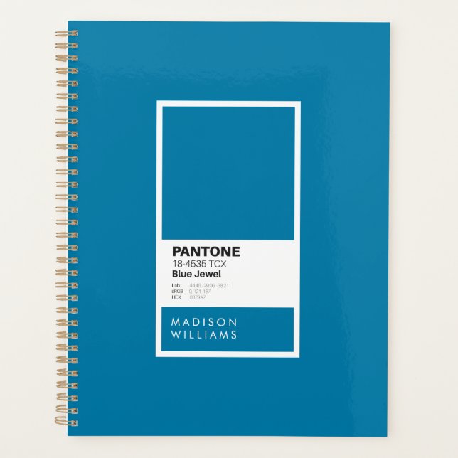 Personalized Blue Jewel Notebook | Custom Name  (Front)