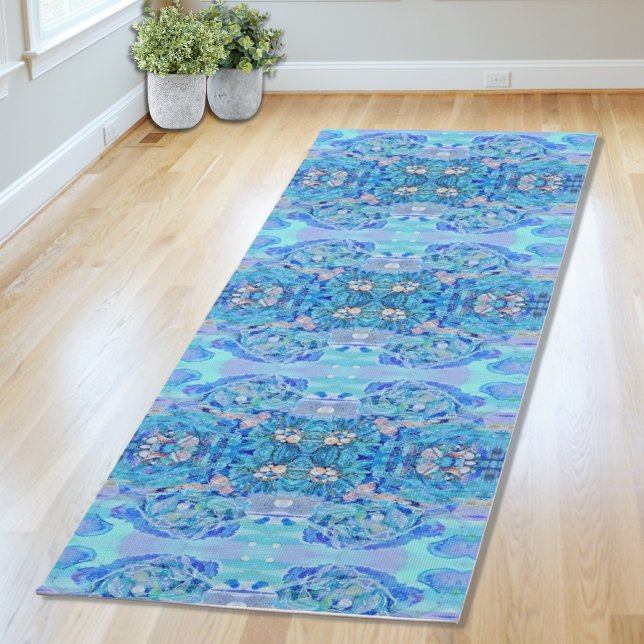 Personalized Blue Kaleidoscope Yoga Mat (Creator Uploaded)