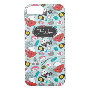 Personalized Blue Kawaii Sushi iPhone 8/7 Case