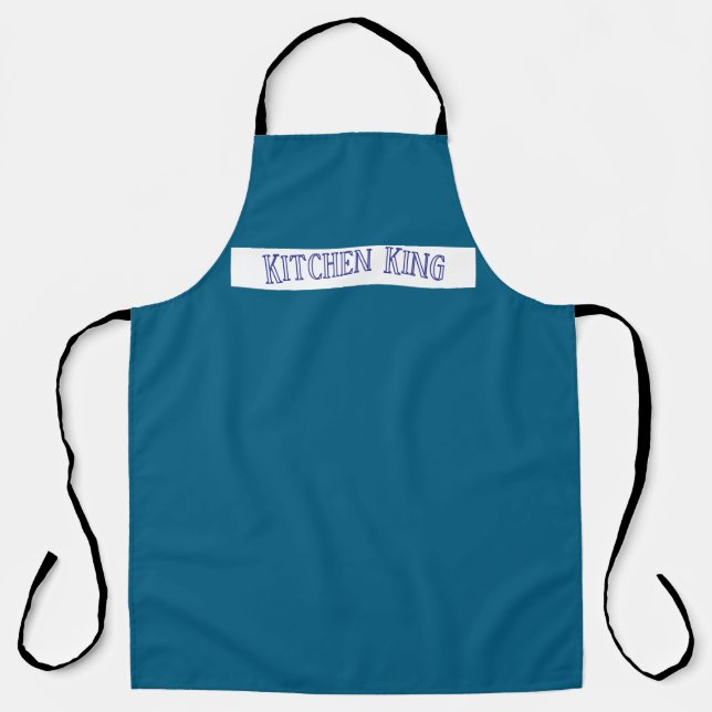 Personalized Blue Kitchen Apron (Front)