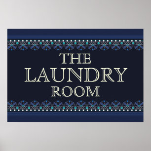 Personalized Blue Laundry Room Sign
