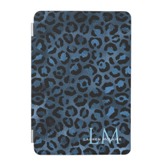 Personalized Blue Leopard iPad Cover
