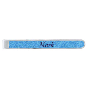 Personalized Blue Leopard Skin Tie Bar