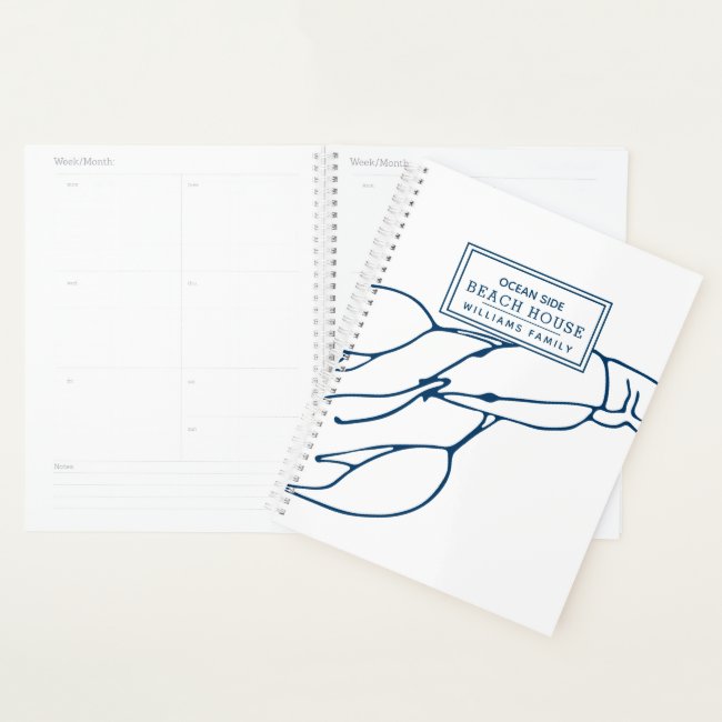 Personalized Blue Lobster - Beach House / Nautical