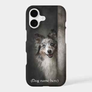 Personalized Blue Merle Sheltie Portrait iPhone 17 Case