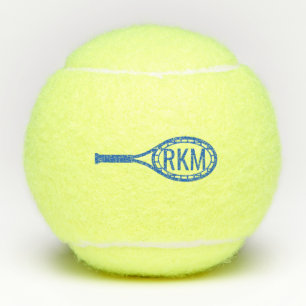 Personalized Blue Monogram Initials in Racquet Tennis Balls